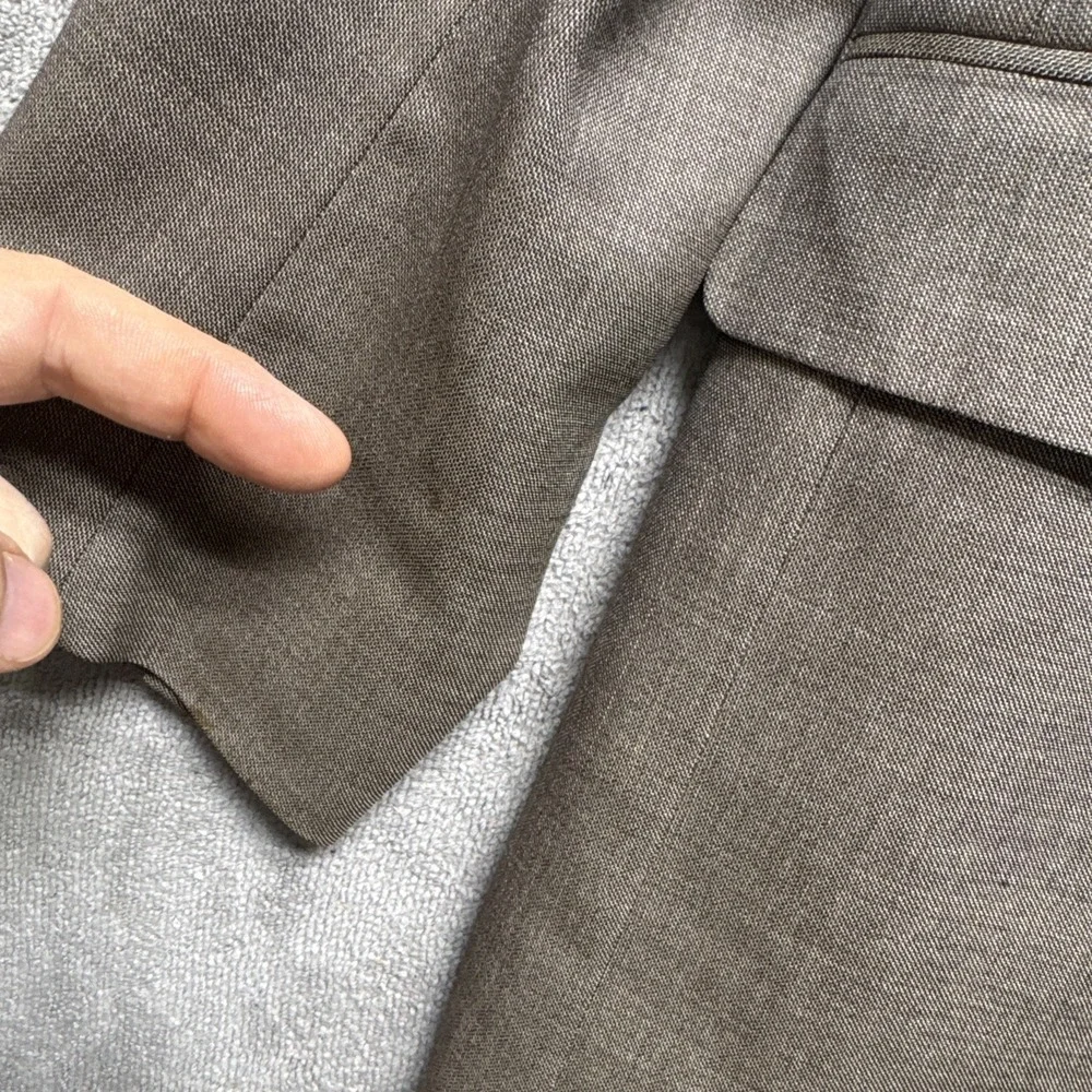 Brooks Brothers Men's 40R Brown‎ Wool Cashmere Blazer Made in Italy 2 Button